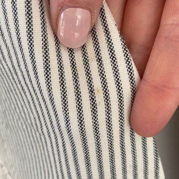 Theory Pinstripe Open Front Lanai Canvas Blazer Size 6 - Picture 6 of 8